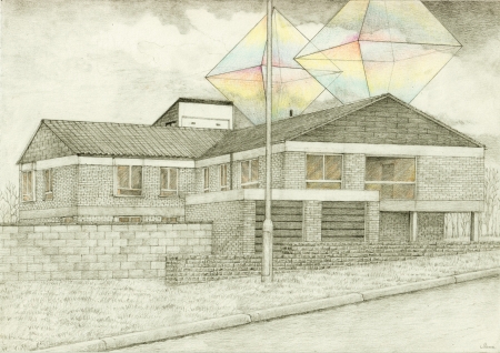 Cross Fell House, Drawing by Torsten Slama